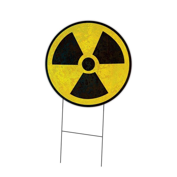 Amistad 16 x 24 in. Corrugated Plastic Sign with Stakes Circular - Radioactive AM2016281 - main